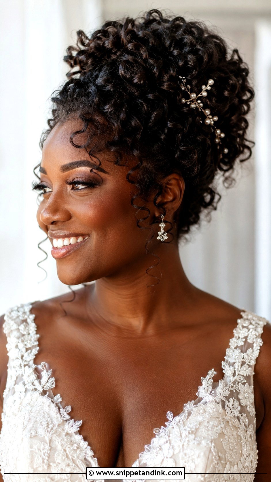 Curly Wedding Updo - Snippet and Ink - 15 Wedding Updo for Bride Ideas