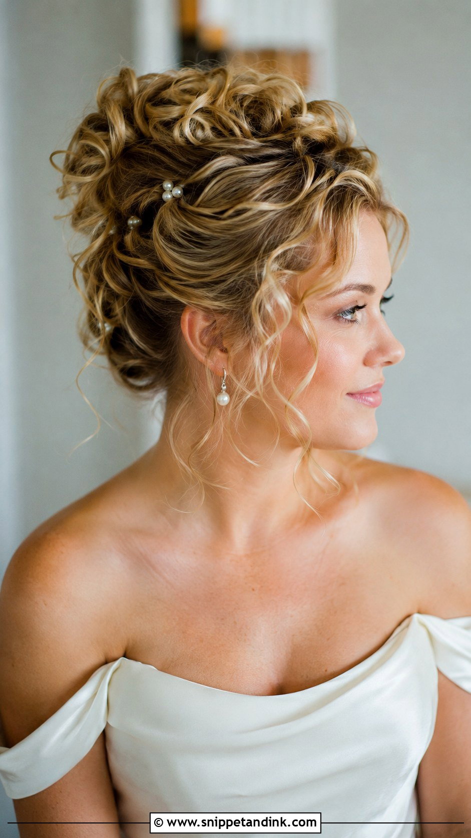 Curly Wedding Updo - Snippet and Ink - 20 Elegant Curly Wedding Hairstyles