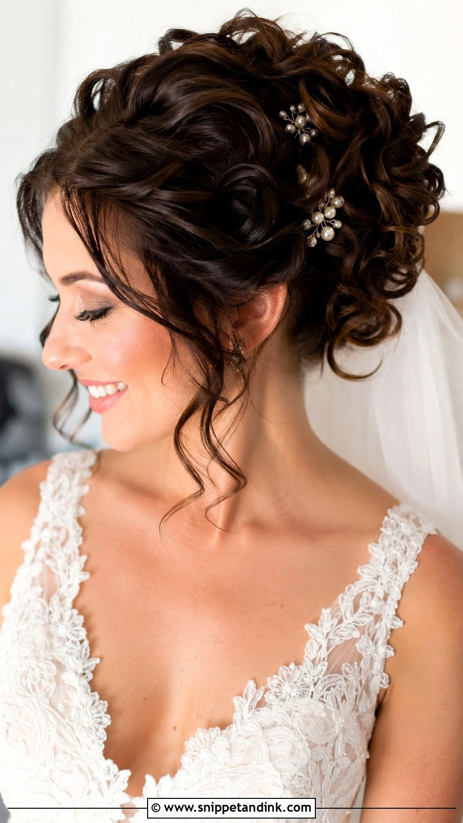 Curly Wedding Updo - Snippet and Ink - 20 Fancy Curly Wedding Hairstyles