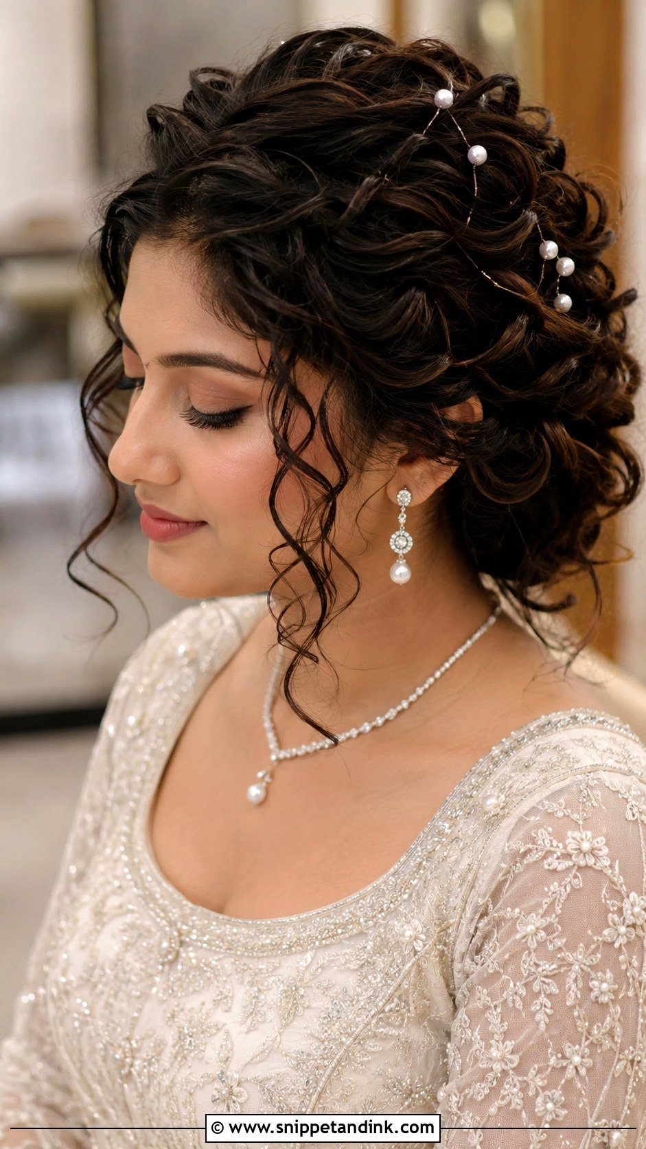 Curly Wedding Updo - Snippet and Ink - 20 Hairstyles for Curly Hair for Wedding