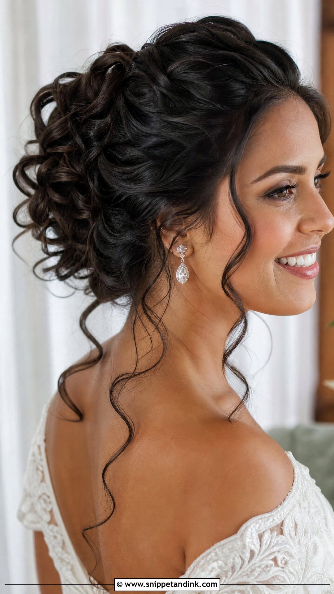 Curly Wedding Updo - Snippet and Ink - 20 Romantic Wedding Hair Updo Ideas