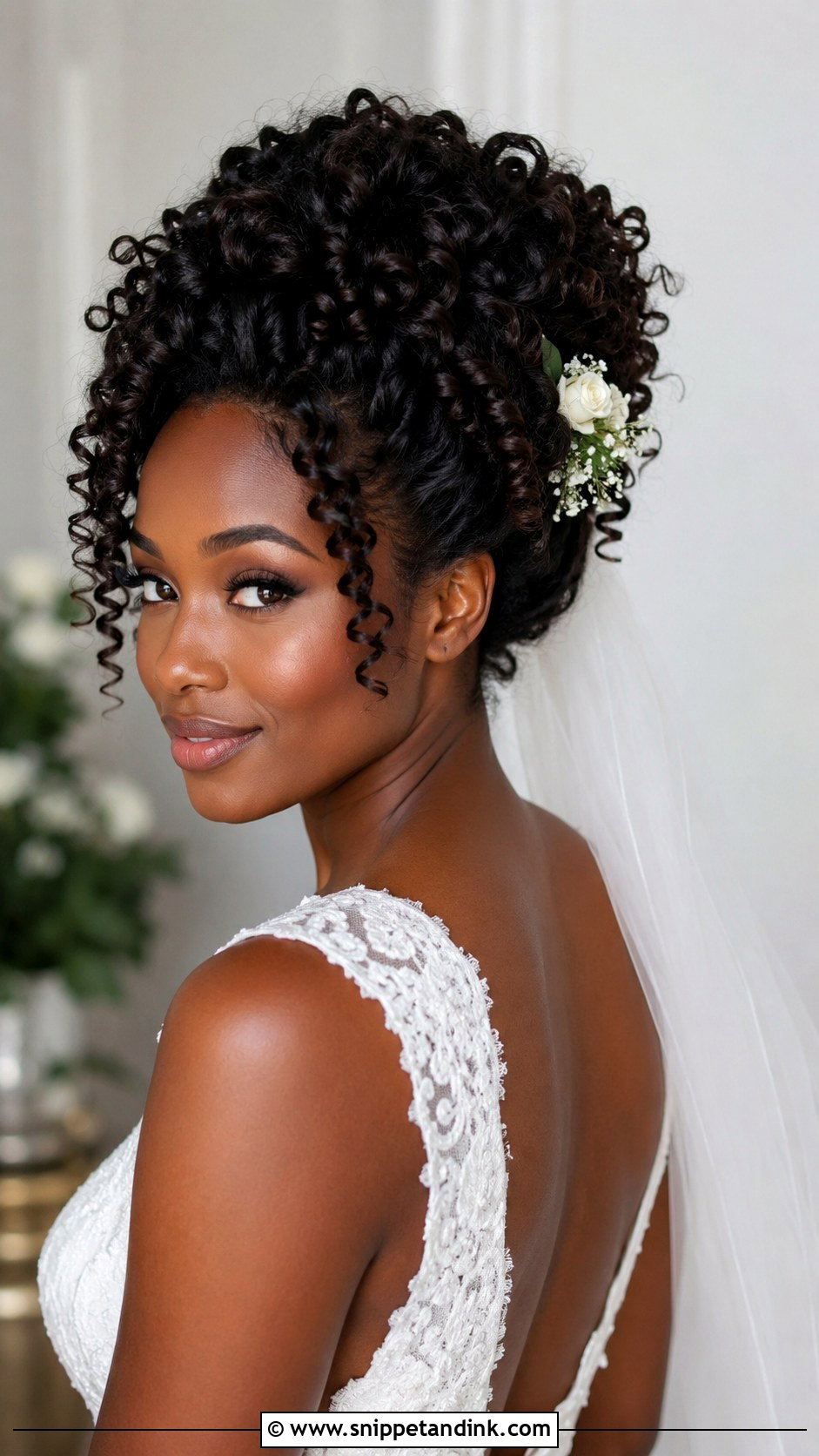 Curly Wedding Updo - Snippet and Ink - 25 Chic Wedding Hair Ideas
