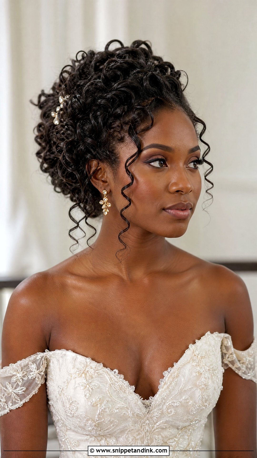 Curly Wedding Updo - Snippet and Ink - 15 Easy Updos for Wedding
