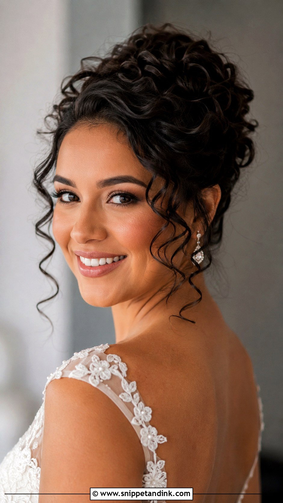 Curly Wedding Updo - Snippet and Ink - 15 Updo Hairstyle Wedding Ideas