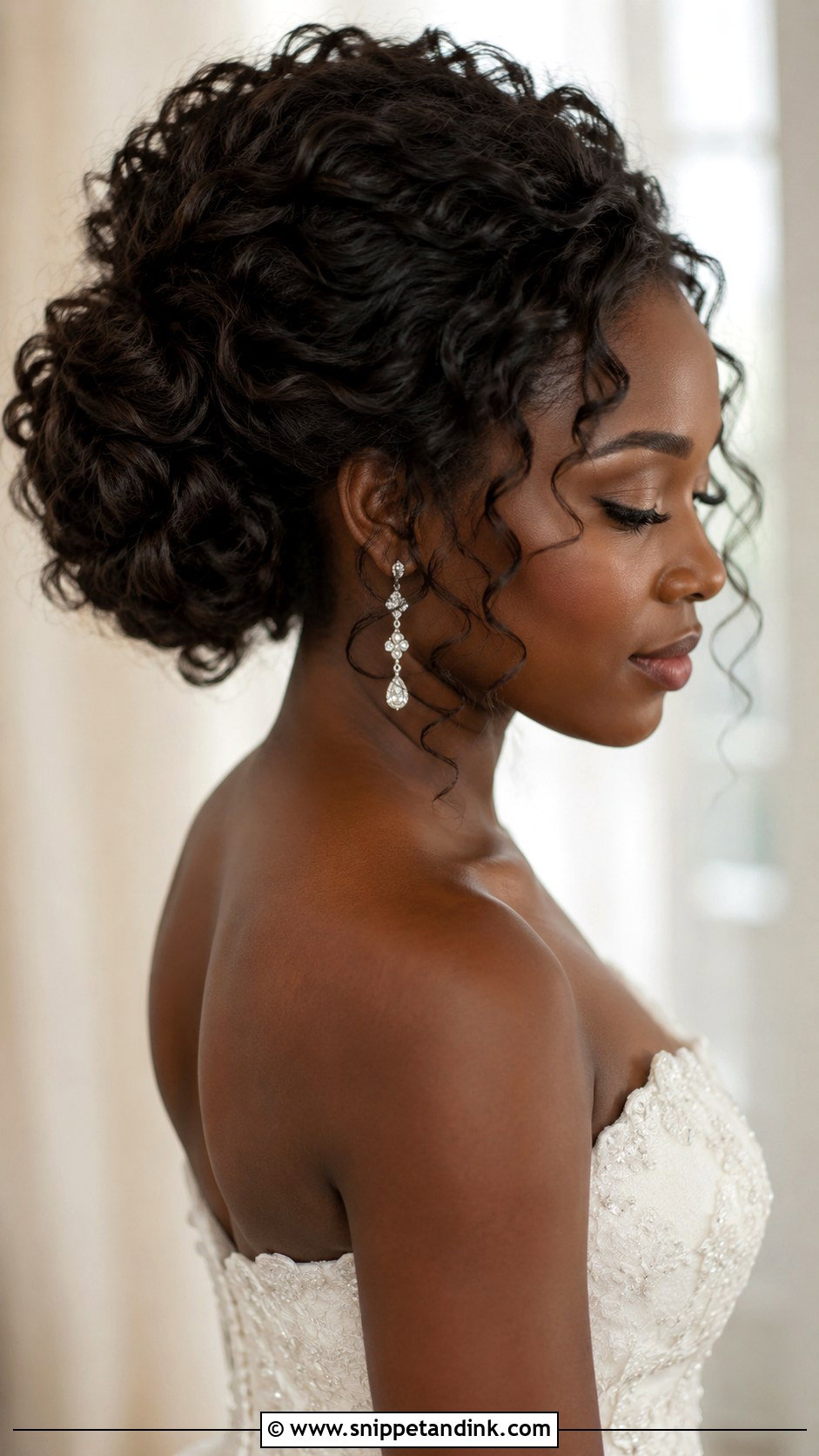 Curly Wedding Updo For Long Hair - Snippet and Ink - 15 Upstyles for Long Hair Wedding