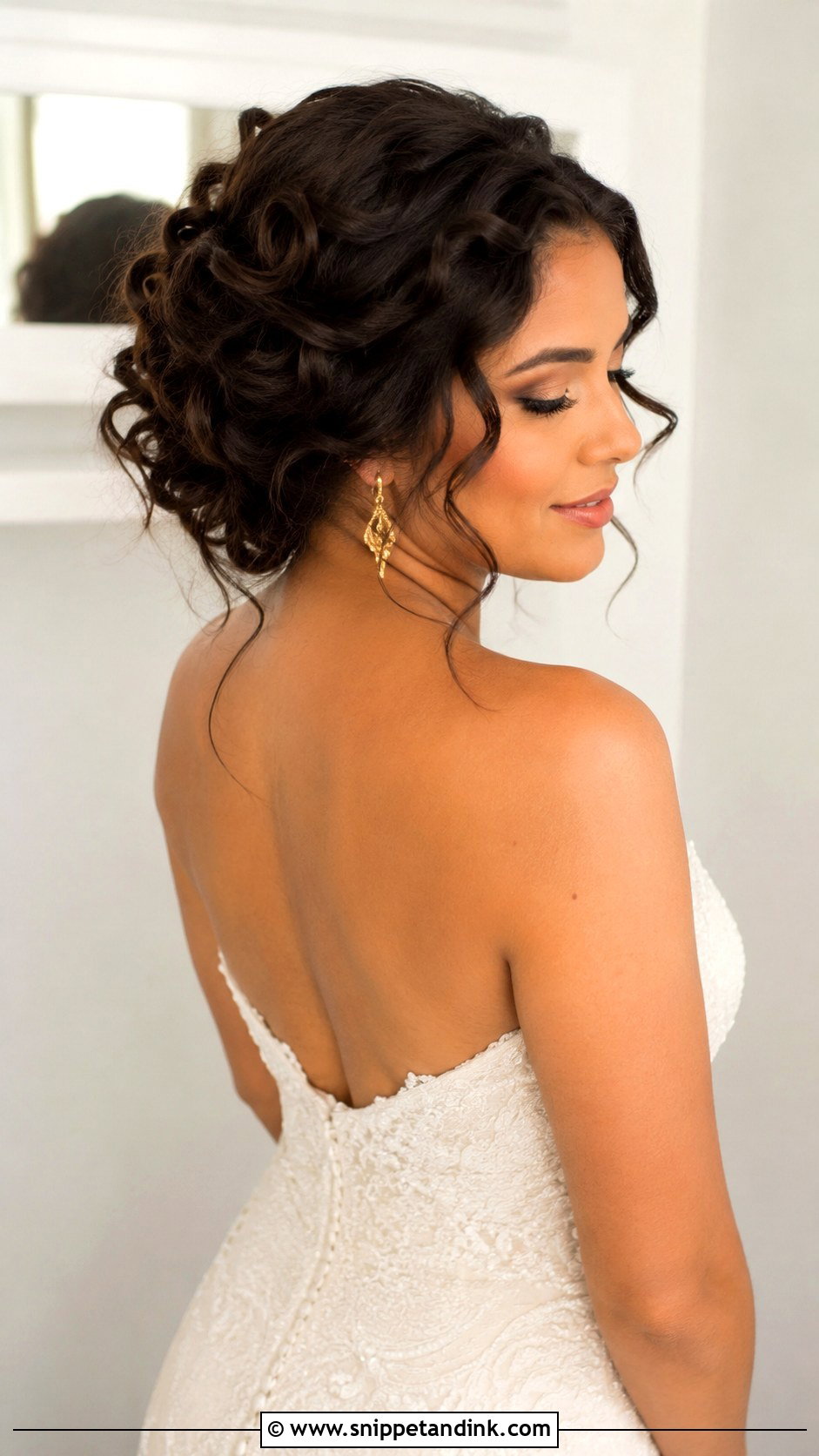 Curly Wedding Updo For Long Hair - Snippet and Ink - 15 Wedding Updo for Curly Hair Ideas