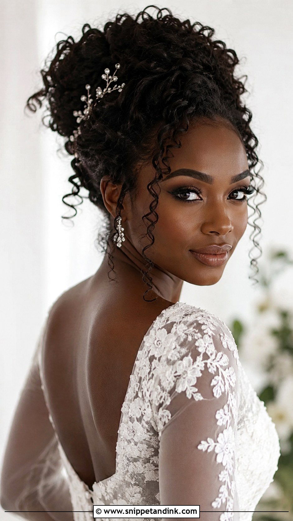Curly Wedding Updo For Long Hair - Snippet and Ink - 20 Long Hair Wedding Updo Ideas