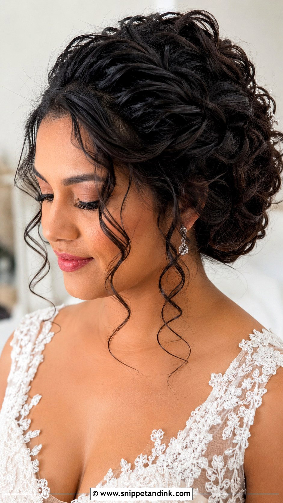 Curly Wedding Updo For Long Hair - Snippet and Ink - 15 Up Do for Long Hair Wedding Ideas