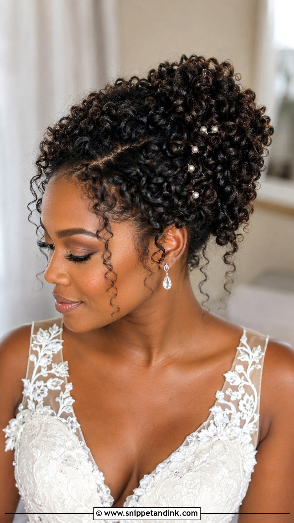 Curly Wedding Updo For Medium Hair - Snippet and Ink - 15 Wedding Updo for Medium Length Hair Ideas