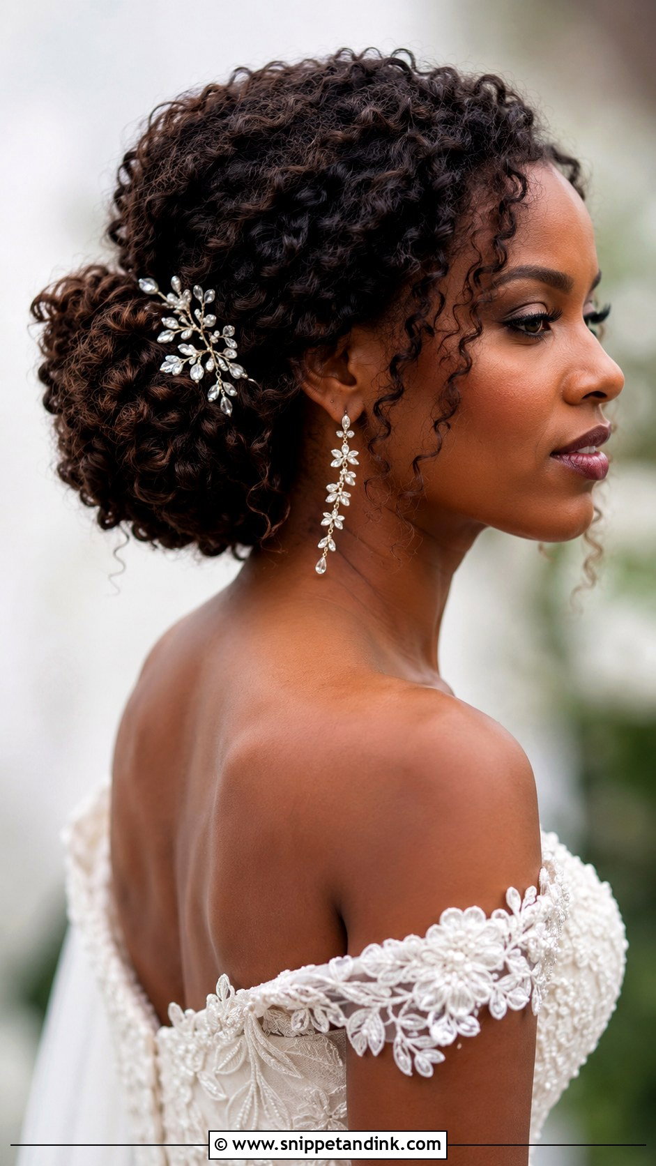 Curly Wedding Updo For Medium Hair - Snippet and Ink - 15 Medium Length Hair Updos Wedding