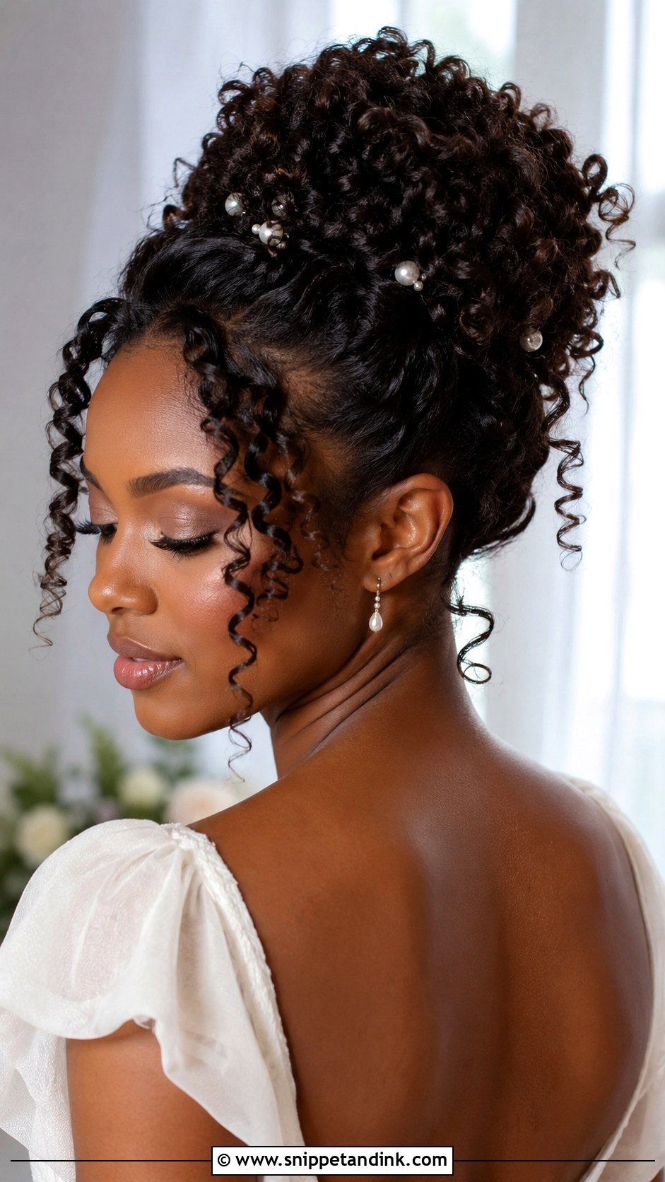 Curly Wedding Updo For Round Face - Snippet and Ink - 15 Round Face Wedding Hair Ideas