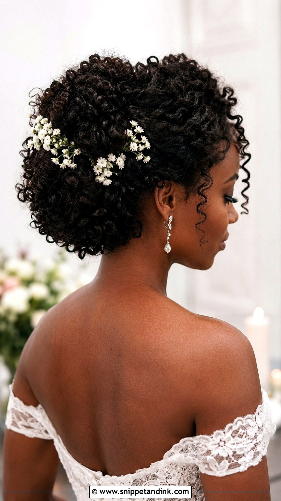 Curly Wedding Updo With Flowers - Snippet and Ink - 15 Wedding Hair Updo with Flowers Ideas