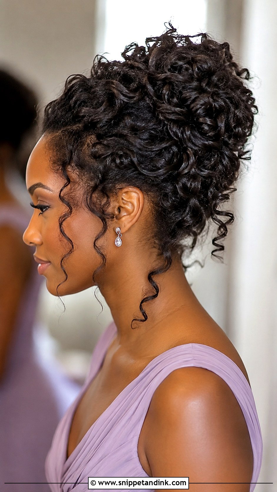 Curly Wedding Updo for Long Hair - Snippet and Ink - 20 Wedding Updos for Long Hair Bridesmaid
