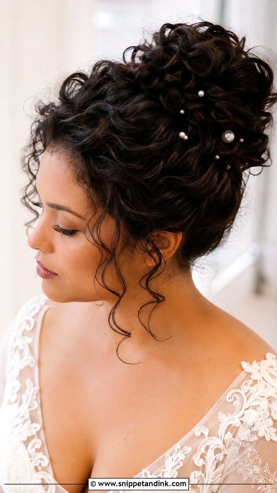 Curly Wig Bridal Updo - Snippet and Ink - 15 Wig Hairstyles for Weddings