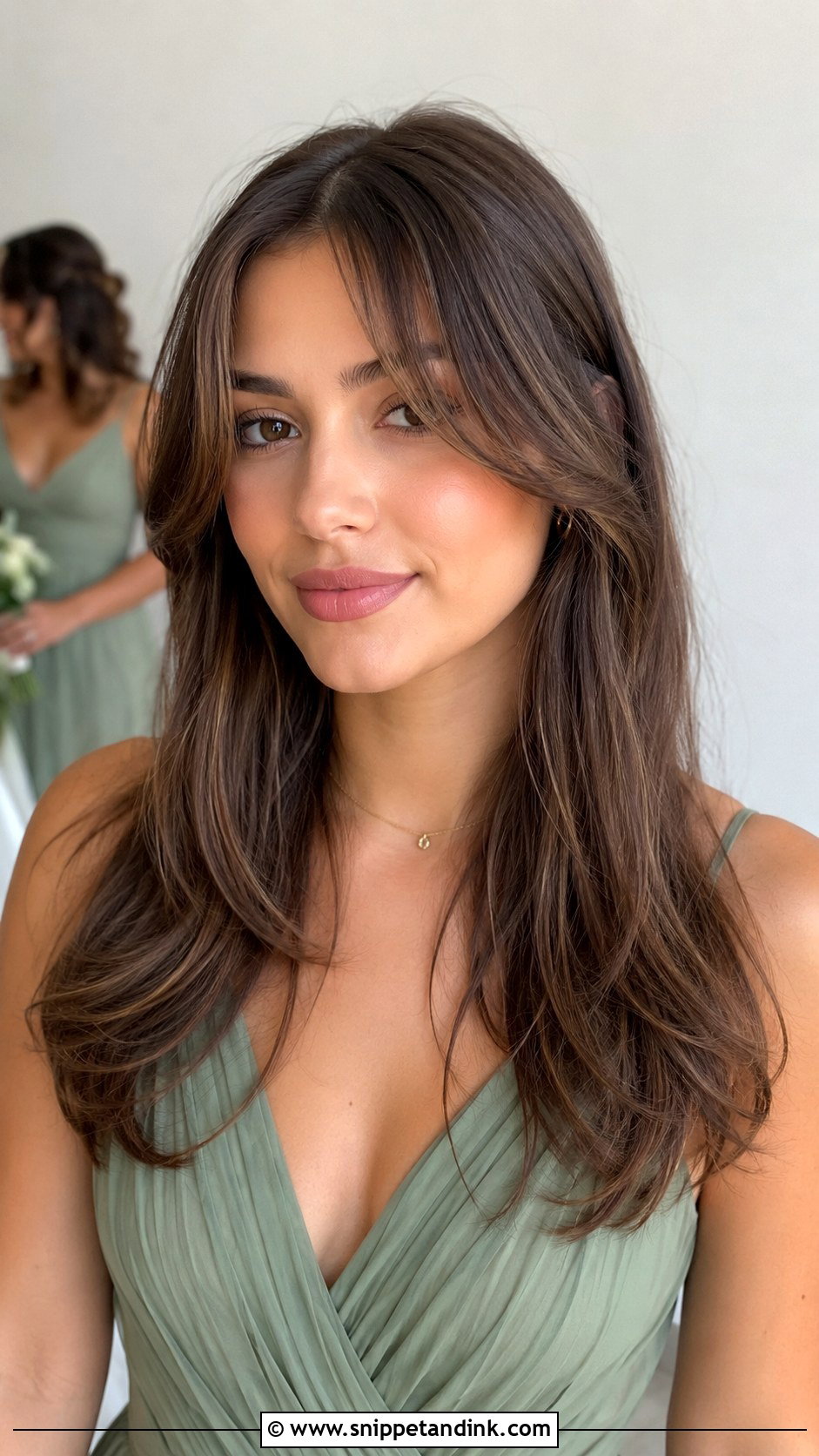 Curtain Bang Bridesmaid Hair Down - Snippet and Ink - 20 Simple Bridesmaid Hair Down Ideas