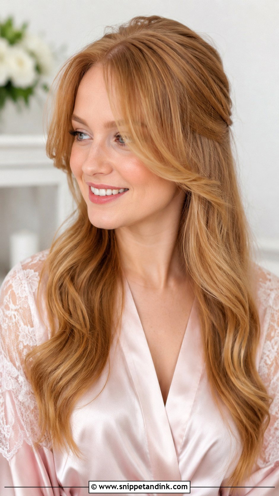 Curtain Bangs Blow Dry Hairstyle For Wedding - Snippet and Ink - 20 Blow Dry Hairstyles for Wedding