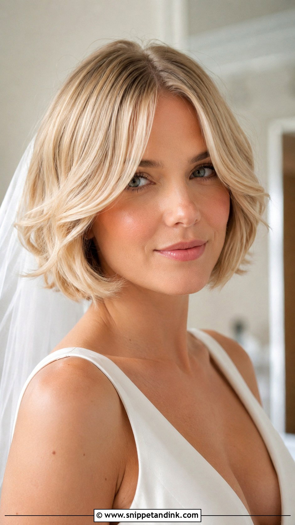Curtain Bangs Wedding Bob - Snippet and Ink - 20 Curtain Bangs Wedding Hairstyle Ideas