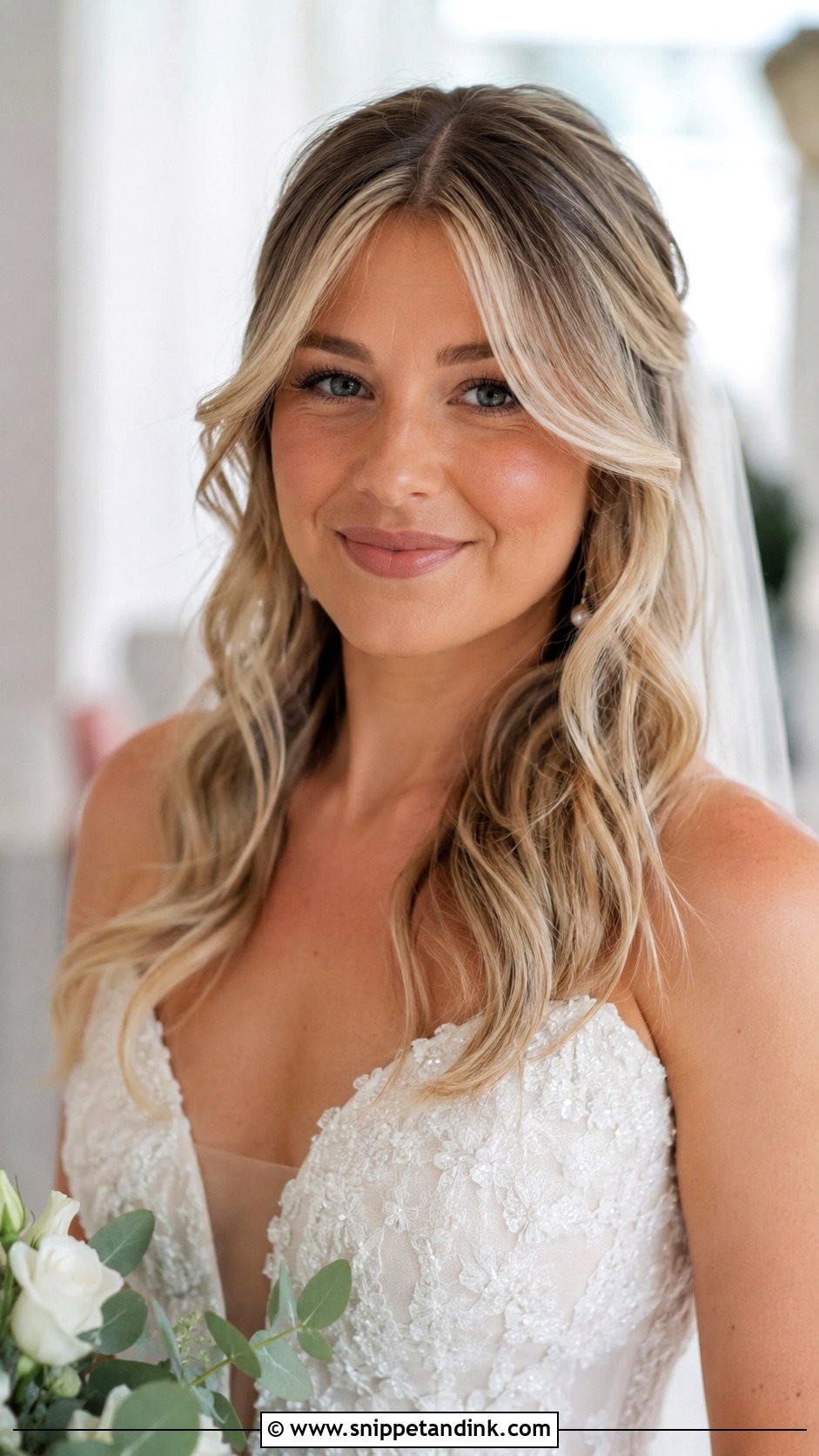 Curtain Bangs Wedding Hairstyle - Snippet and Ink - 30 Front Hair Styles for Wedding