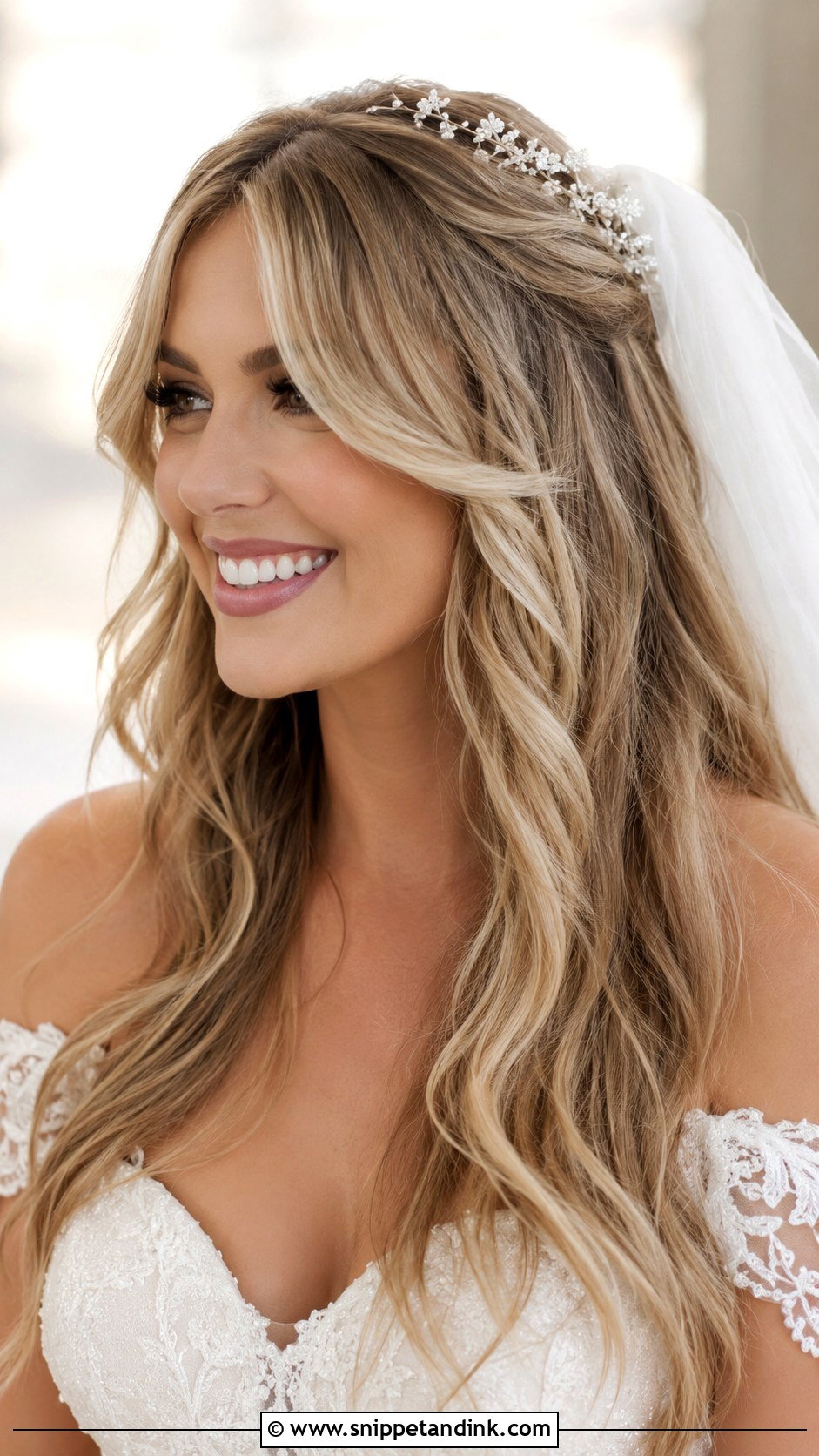 Curtain Bangs Wedding Hairstyle - Snippet and Ink - 30 Wedding Day Hair Ideas