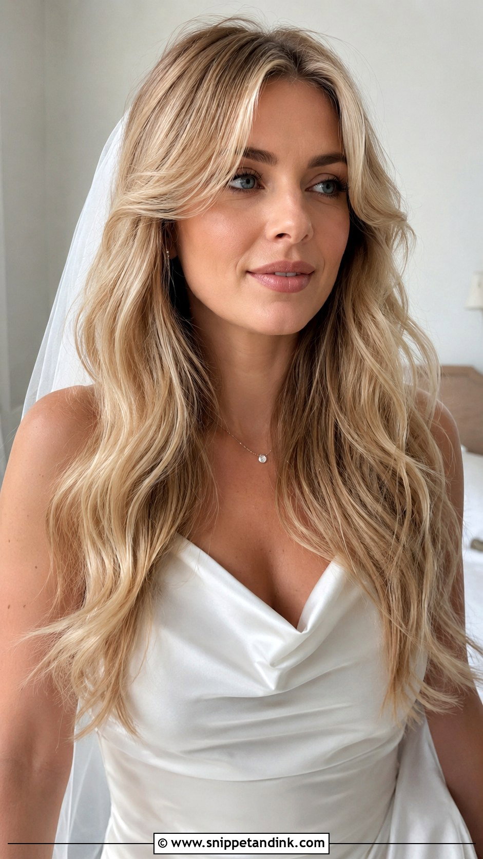 Curtain Bangs Wedding Loose Waves - Snippet and Ink - 20 Curtain Bangs Wedding Hairstyle Ideas