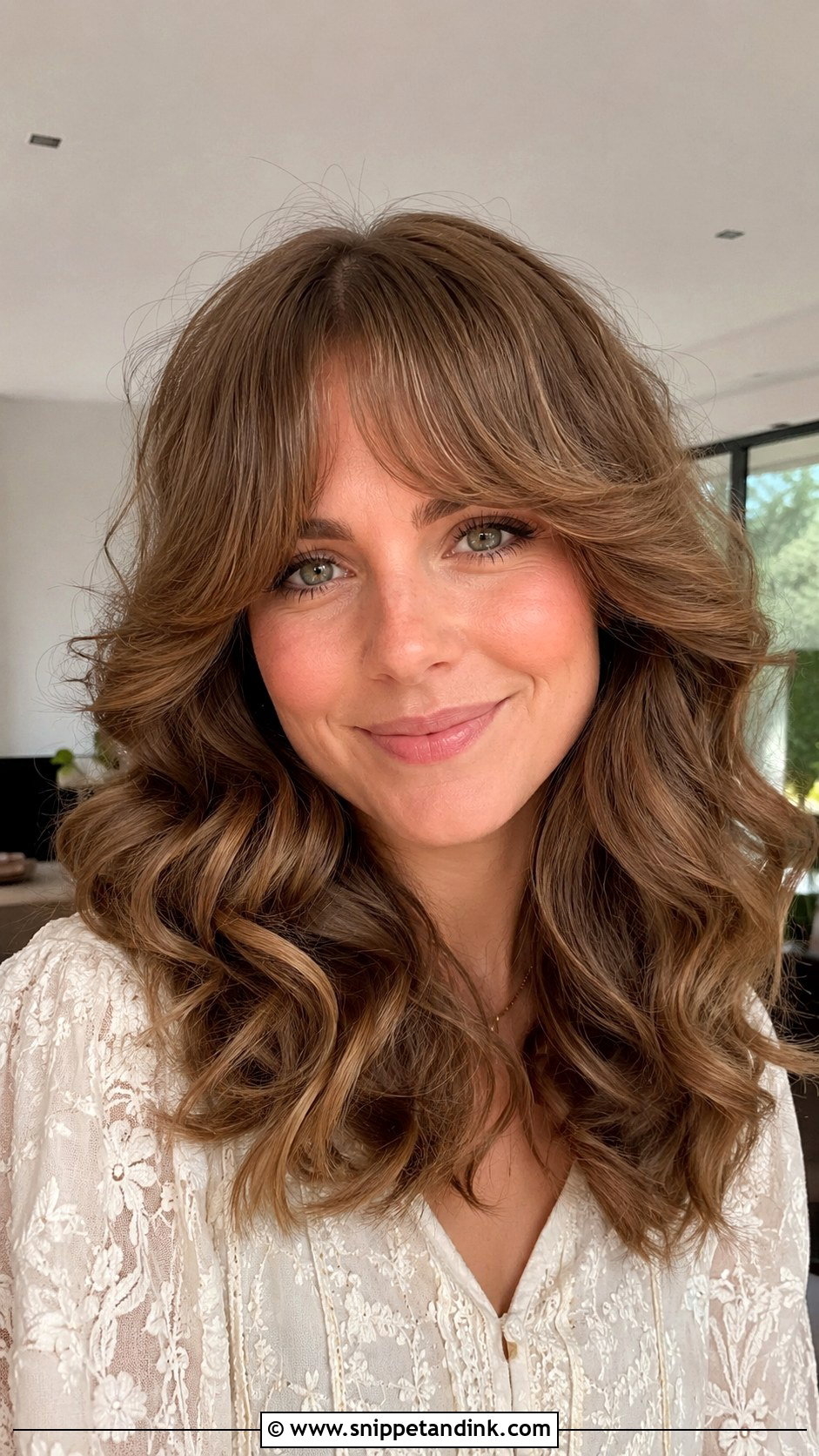 Curtain Bangs With Big Curls - Snippet and Ink - 20 Cute Birthday Hairstyle Ideas