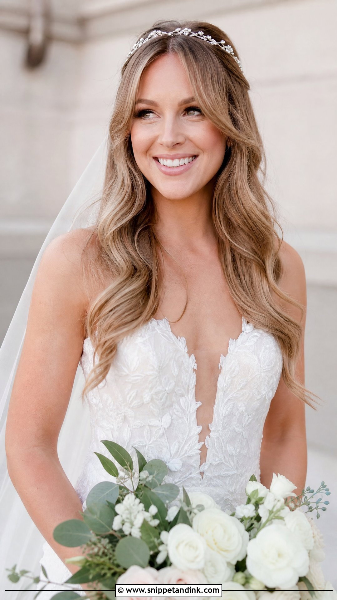 Curtain Bangs With Hair Down - Snippet and Ink - 20 Wedding Hair Front Ideas