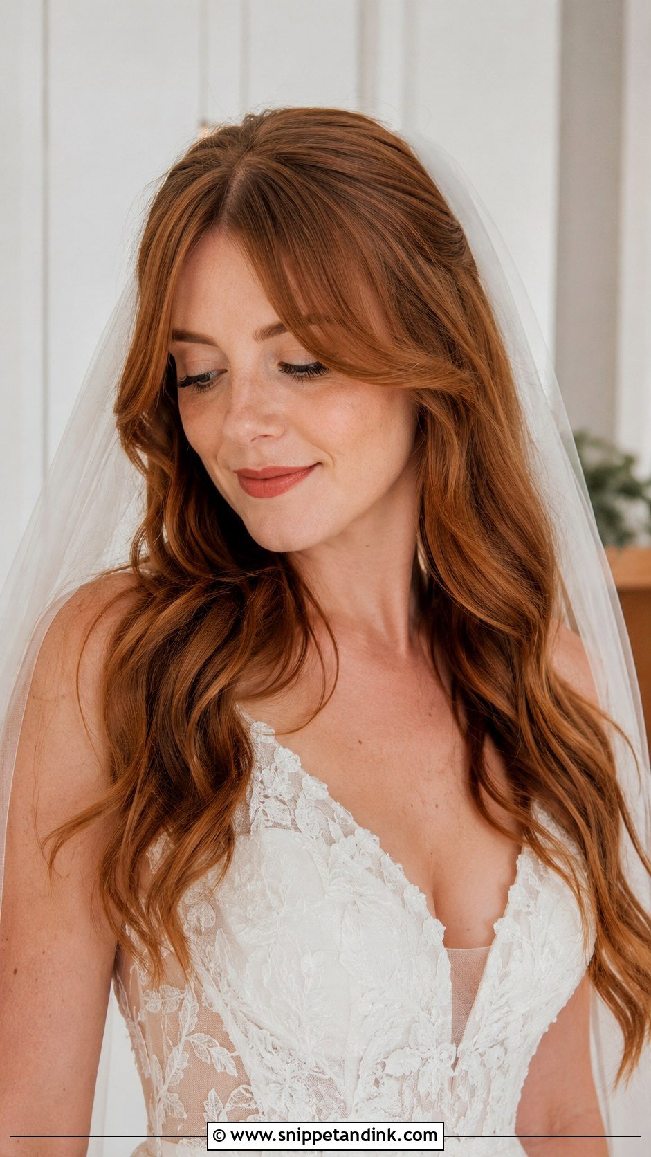 Curtain Bangs With Long Wavy Hair - Snippet and Ink - 20 Long Wavy Hairstyles for Wedding