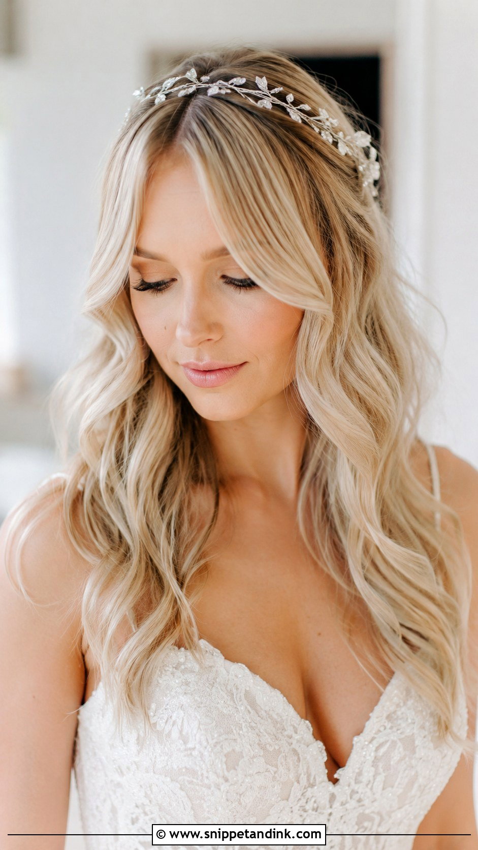 Curtain Bangs With Loose Waves - Snippet and Ink - 20 Hairstyle with Bangs for Wedding Ideas