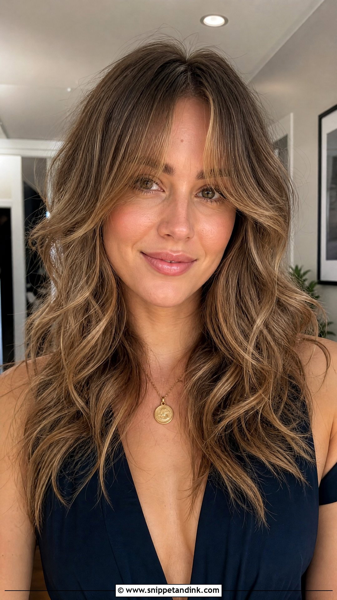 Curtain Bangs With Loose Waves - Snippet and Ink - 20 Wedding Guest Hairstyles 2025