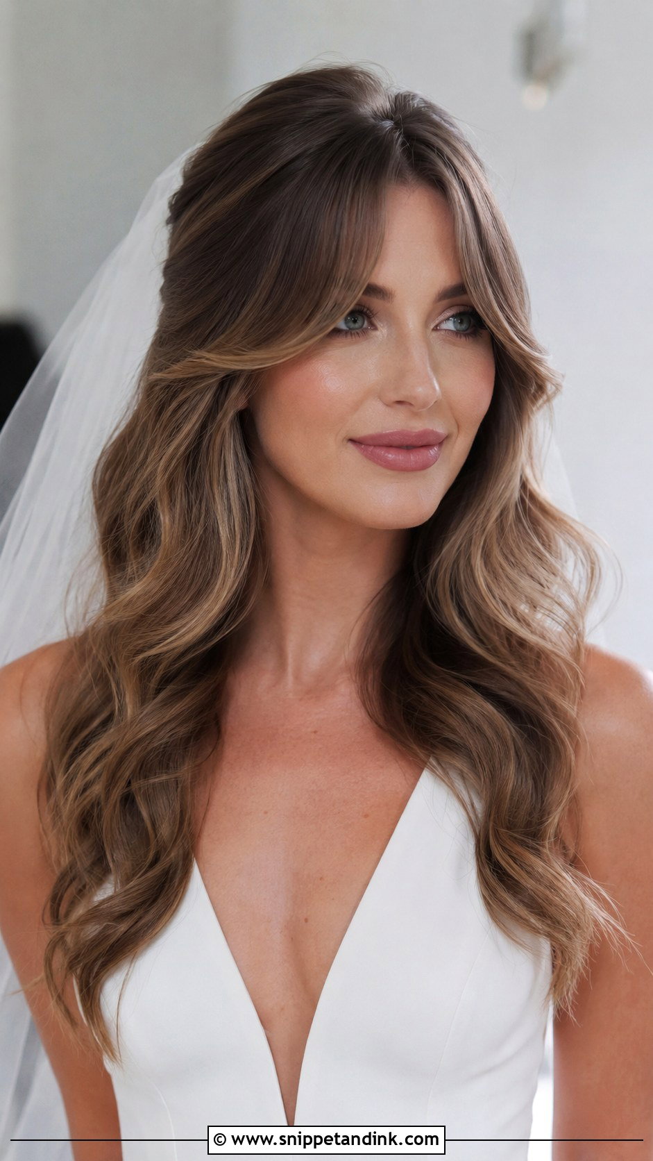 Curtain Bangs With Open Curls - Snippet and Ink - 25 Open Curls Hairstyles for Wedding