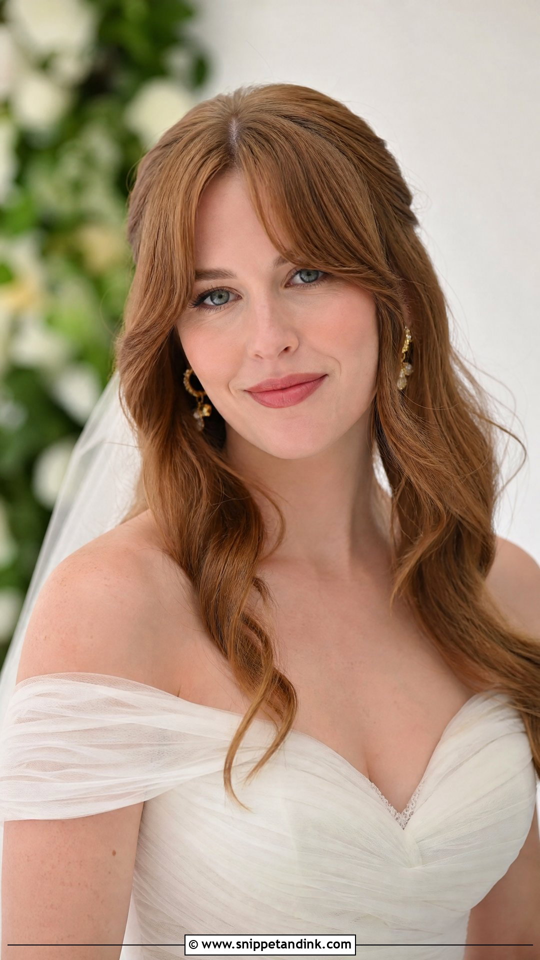 Curtain Bangs With Soft Waves - Snippet and Ink - 20 Front Bridal Hairstyles