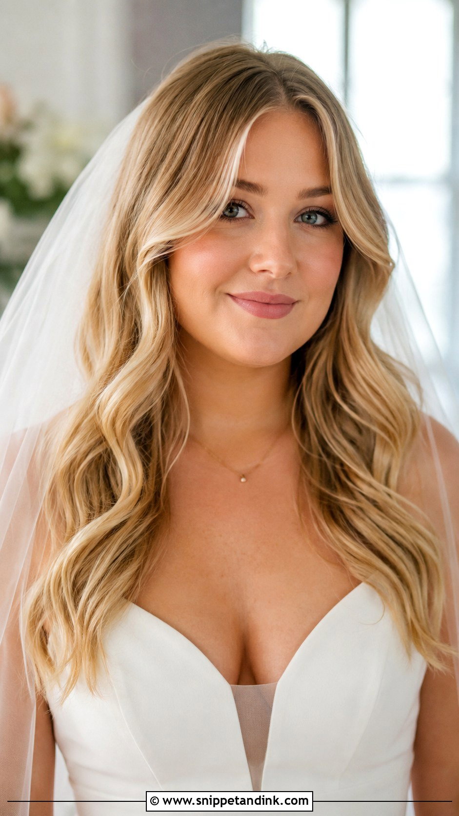 Curtain Bangs With Soft Waves - Snippet and Ink - 25 Round Face Hairstyles for Wedding