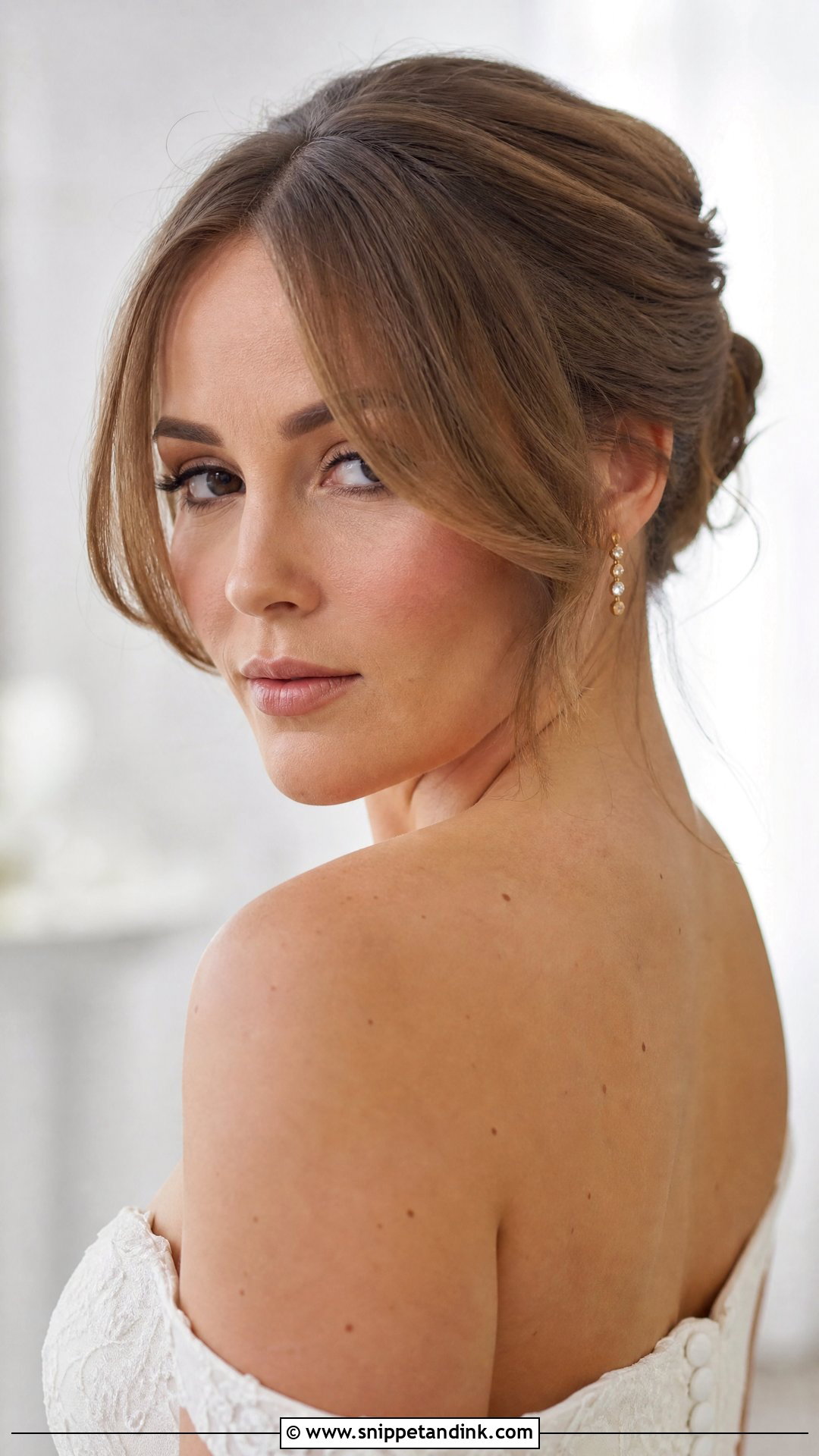 Curtain Bangs With Updo - Snippet and Ink - 20 Wedding Haircut Ideas