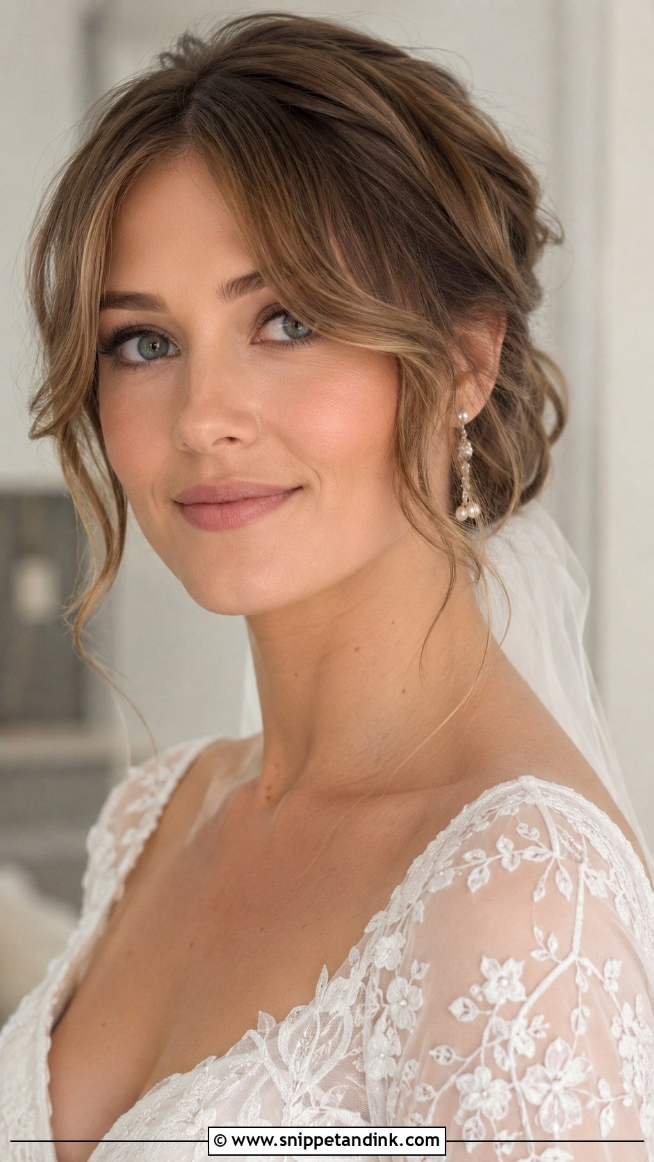 Curtain Bangs With Updo - Snippet and Ink - 25 French Bride Hairstyles