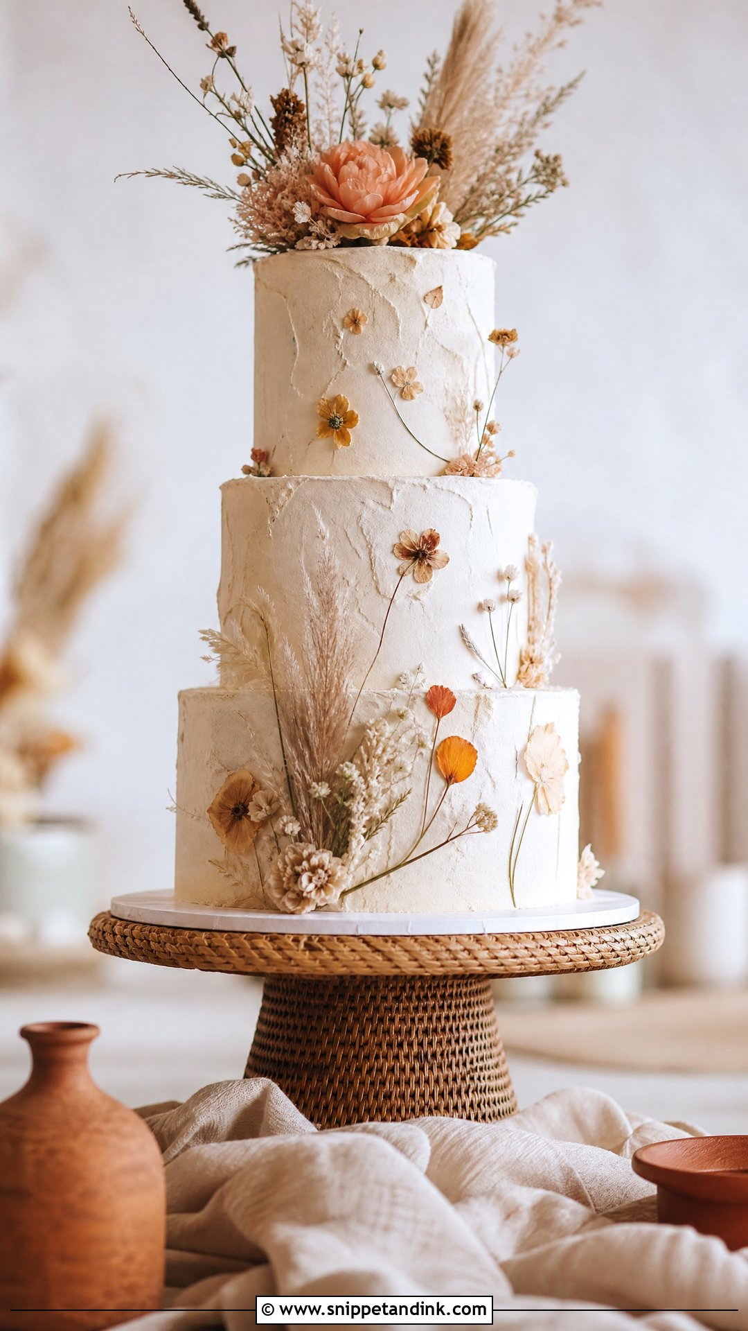 Custom Boho Wedding Cake - Snippet and Ink - 25 Custom Cakes for Wedding