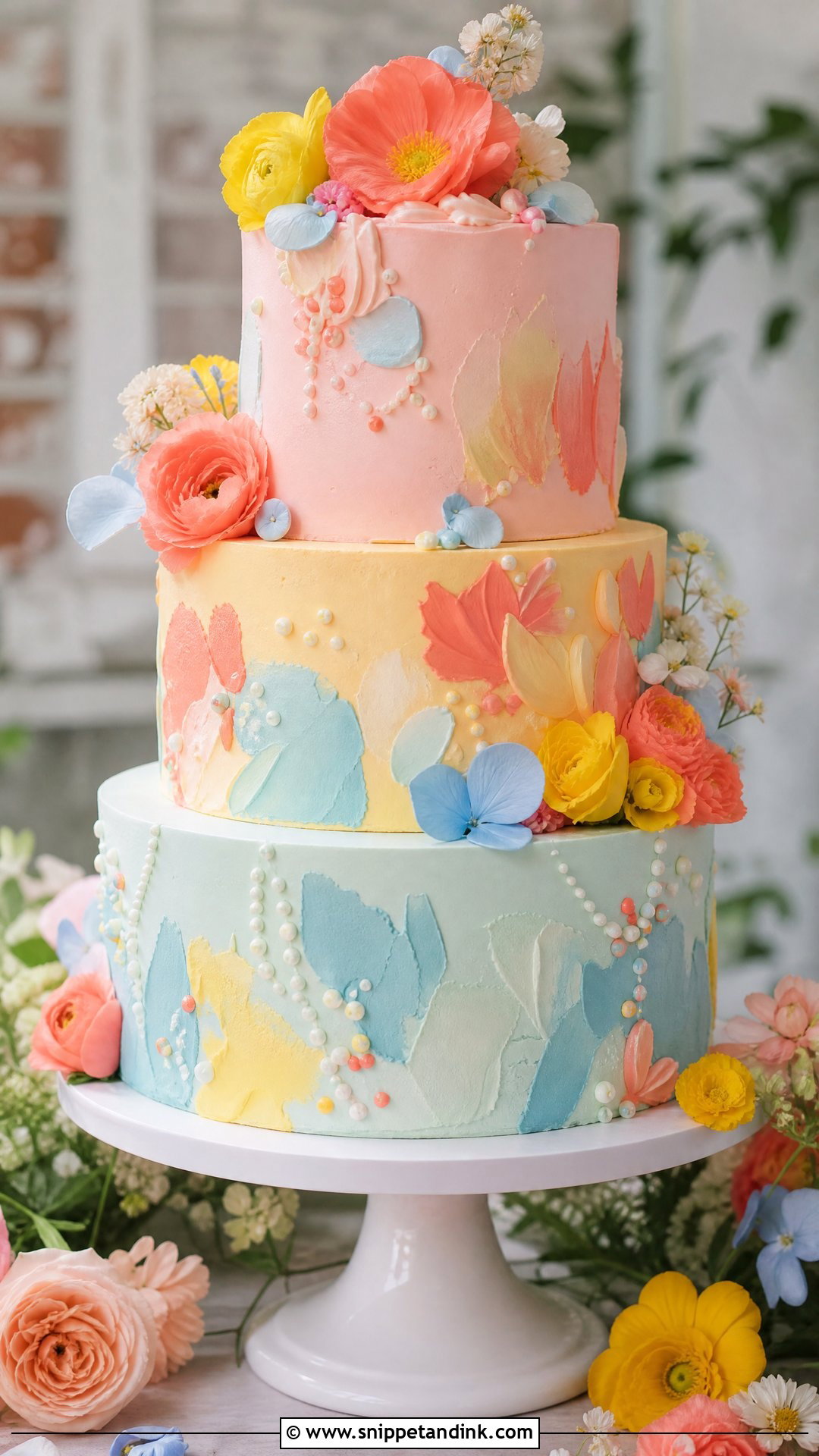 Custom Colorful Wedding Cake - Snippet and Ink - 25 Custom Cakes for Wedding