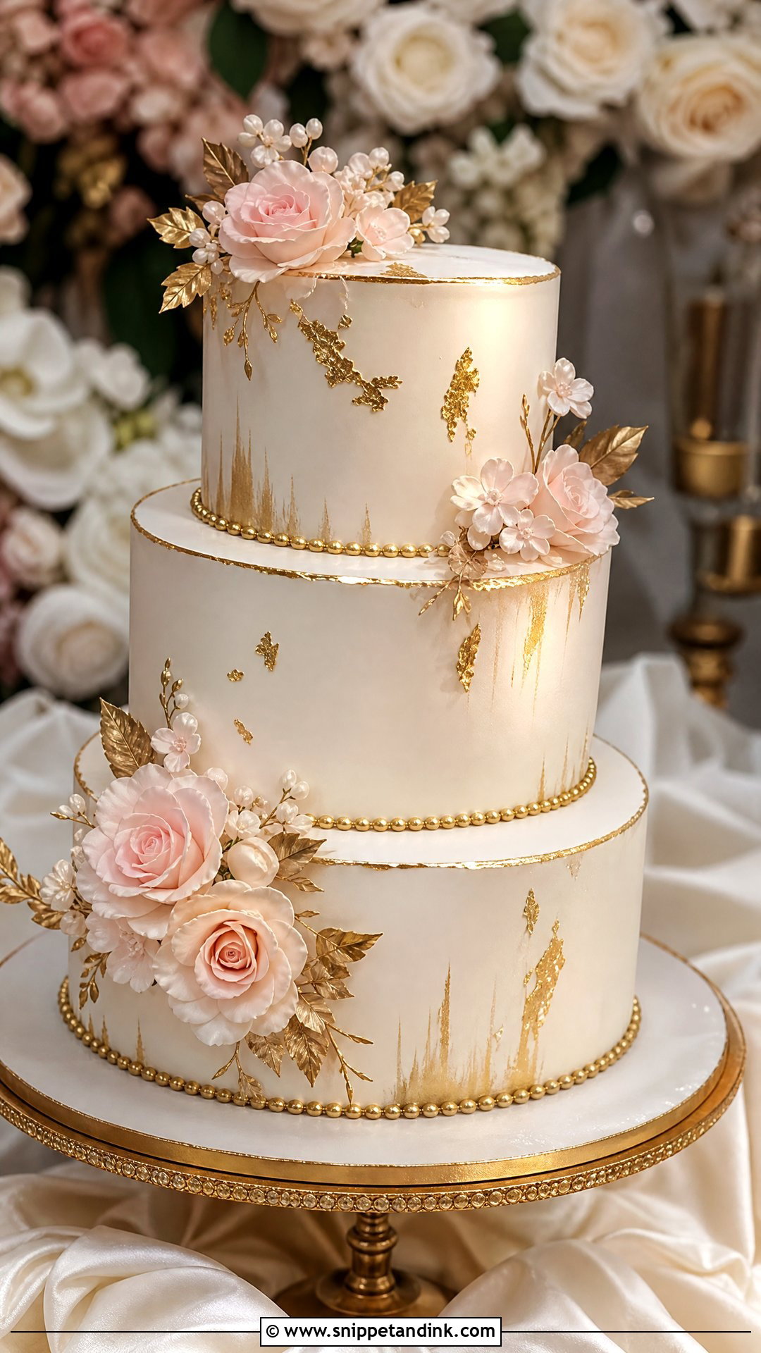 Custom Gold Wedding Cake - Snippet and Ink - 25 Custom Cakes for Wedding
