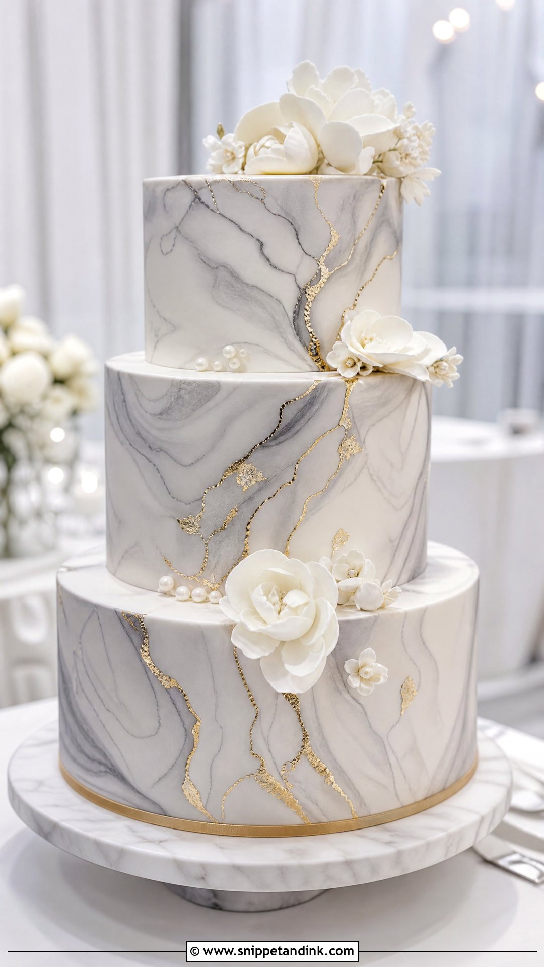Custom Marble Wedding Cake - Snippet and Ink - 25 Custom Cakes for Wedding