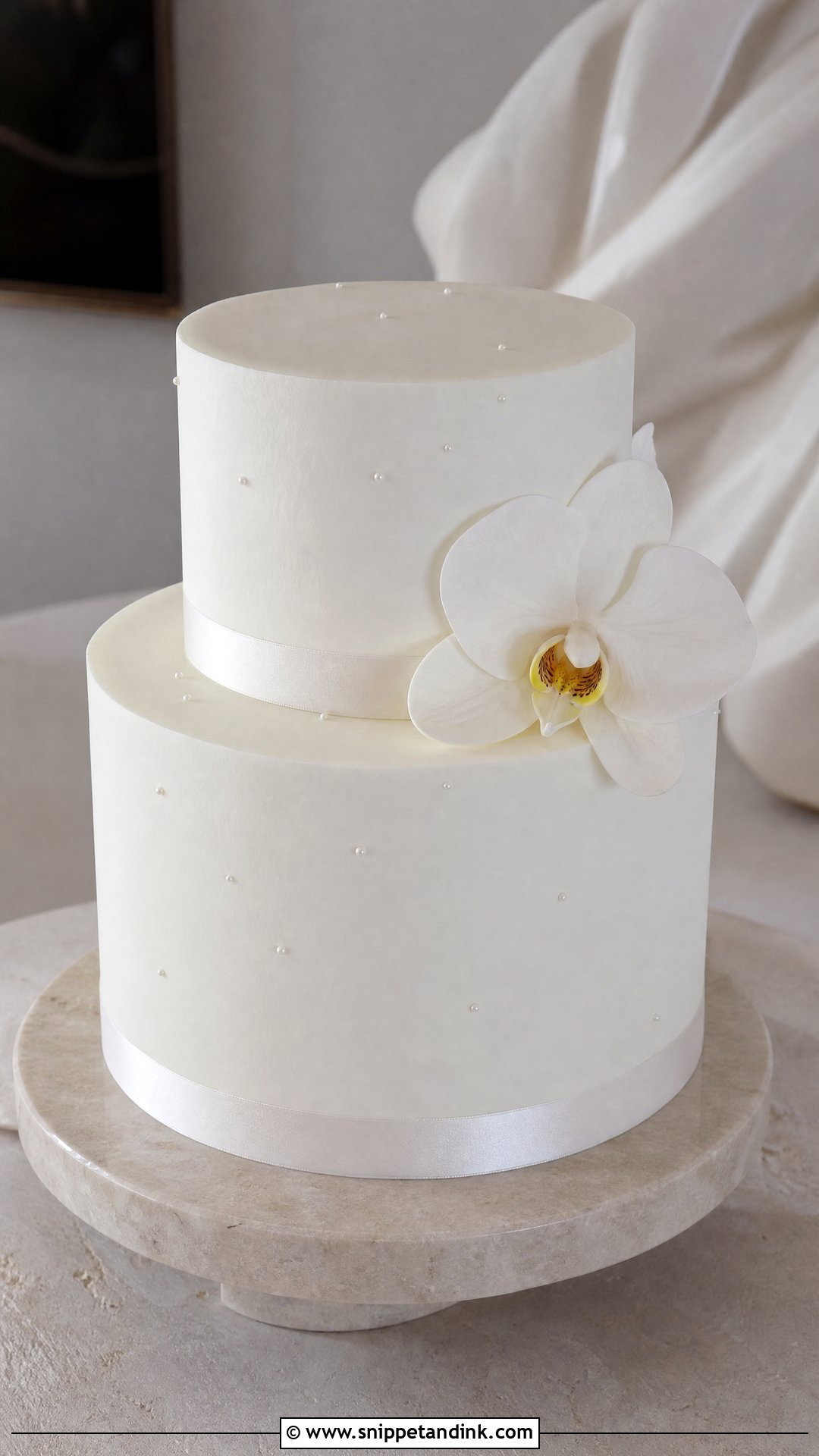Custom Minimalist Wedding Cake - Snippet and Ink - 25 Custom Cakes for Wedding