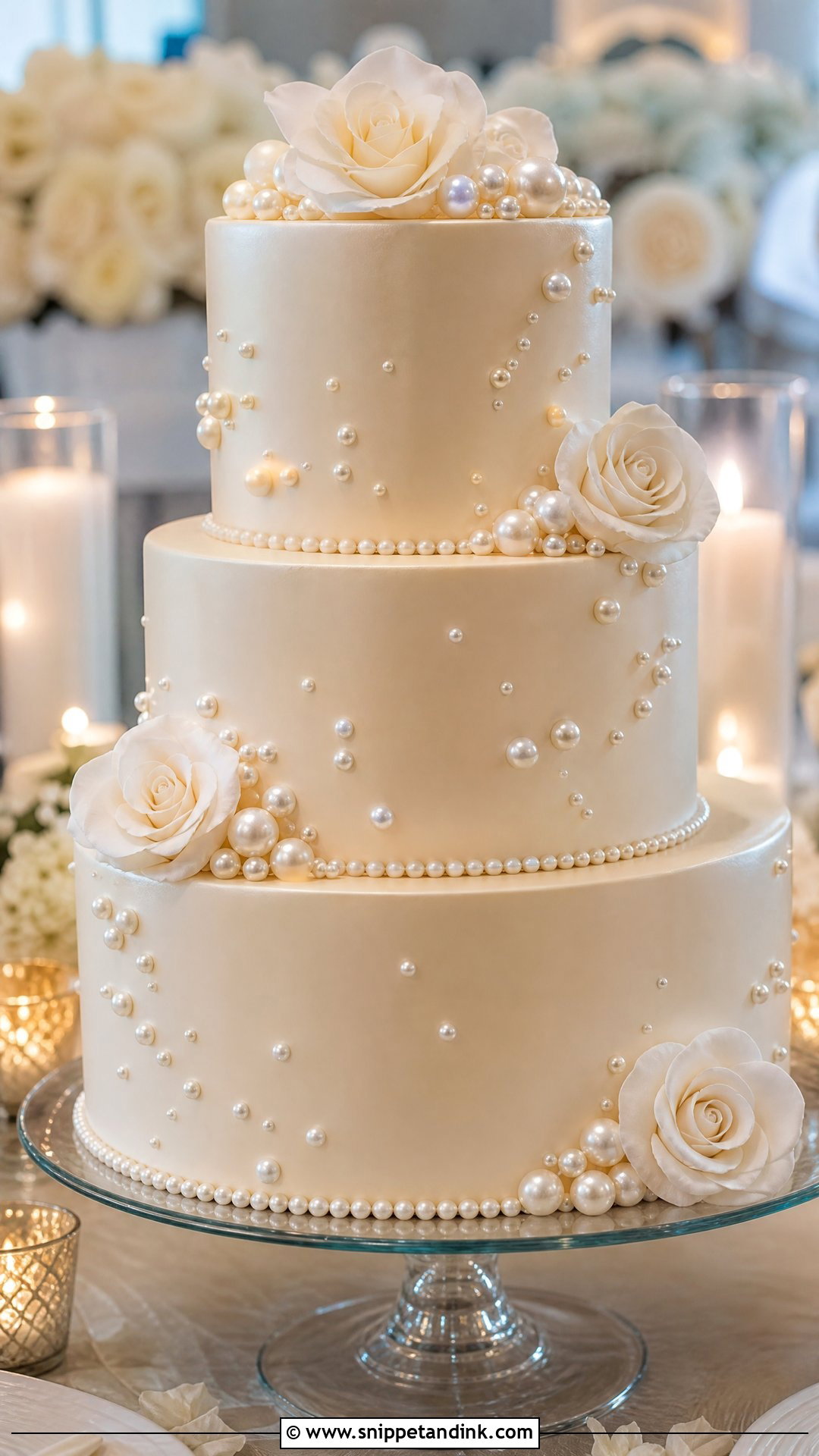 Custom Pearl Wedding Cake - Snippet and Ink - 25 Custom Cakes for Wedding
