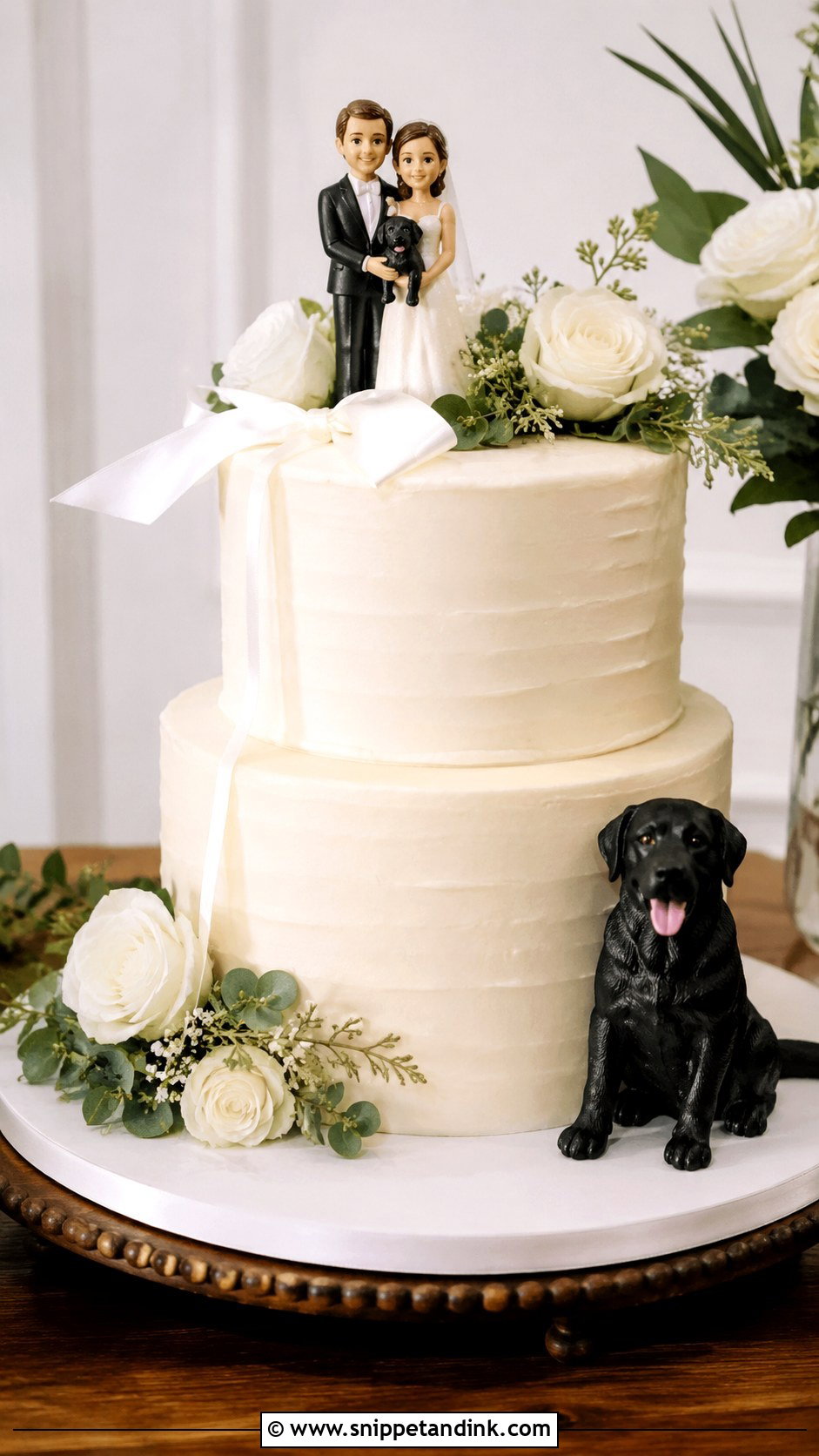 Custom Pet Figurine Wedding Cake - Snippet and Ink - 20 Pets on Wedding Cake Ideas