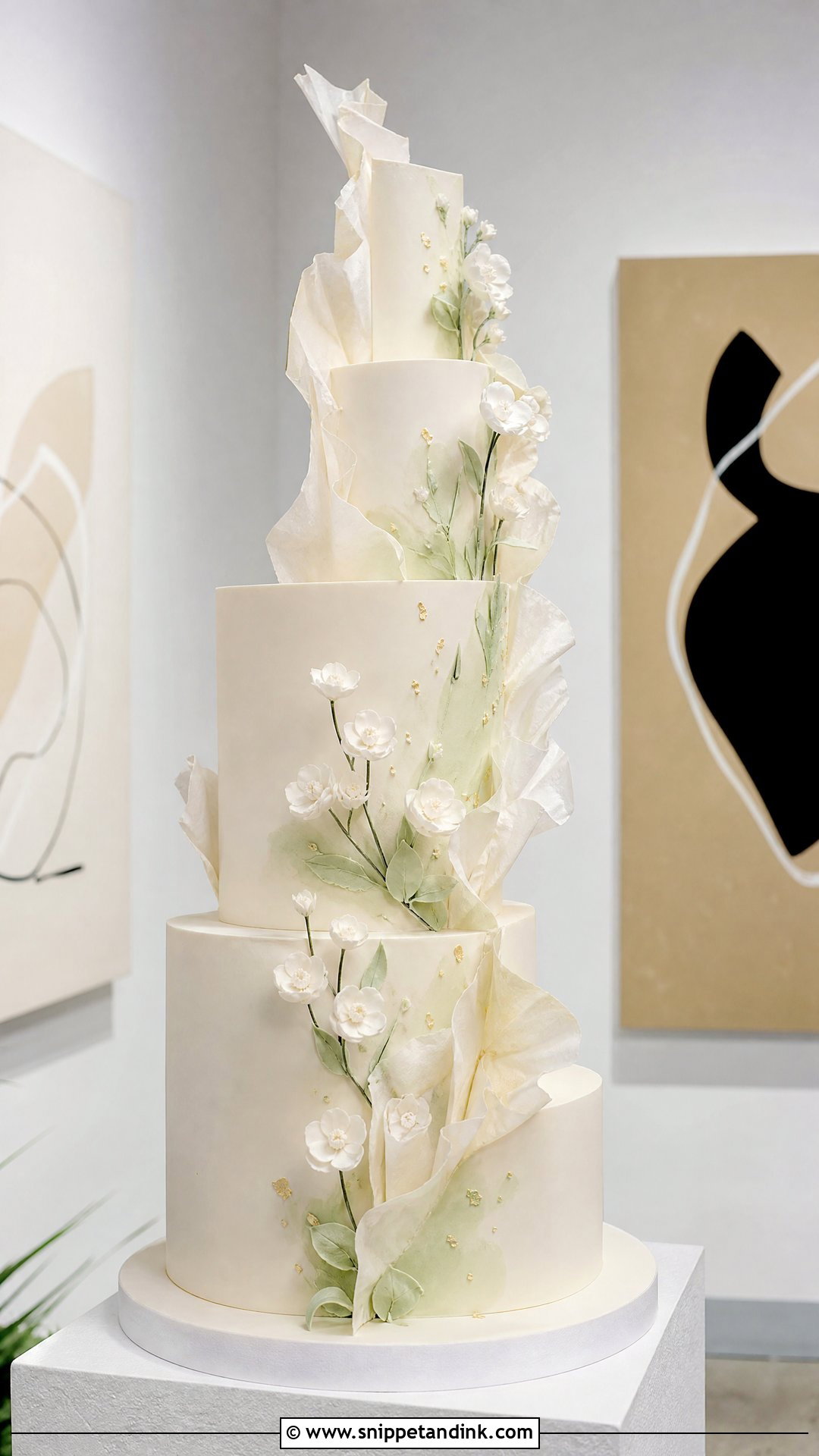Custom Sculptural Wedding Cake - Snippet and Ink - 25 Custom Cakes for Wedding
