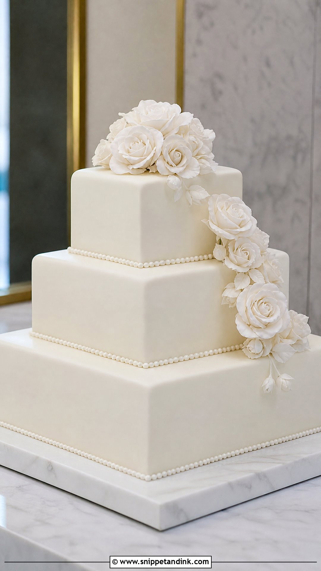 Custom Square Wedding Cake - Snippet and Ink - 25 Custom Cakes for Wedding