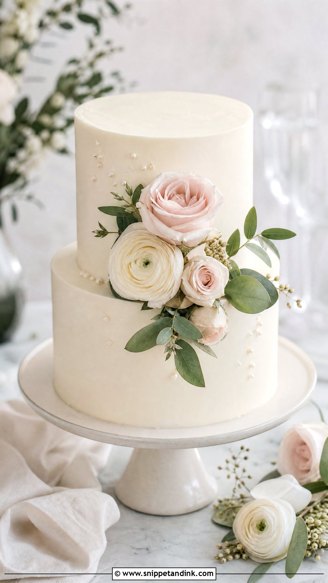 Custom Two Tier Wedding Cake - Snippet and Ink - 25 Custom Cakes for Wedding