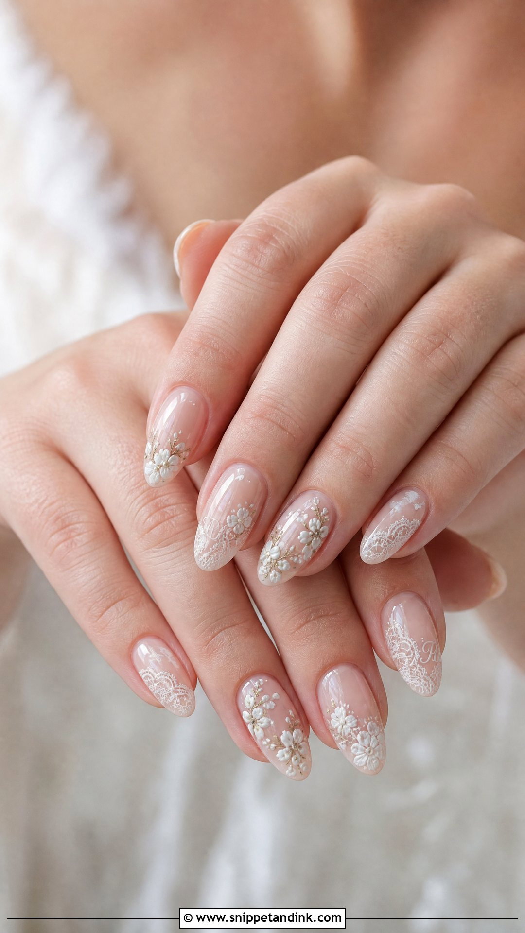 Custom Wedding Nails - Snippet and Ink - 35 Wedding Day Nails