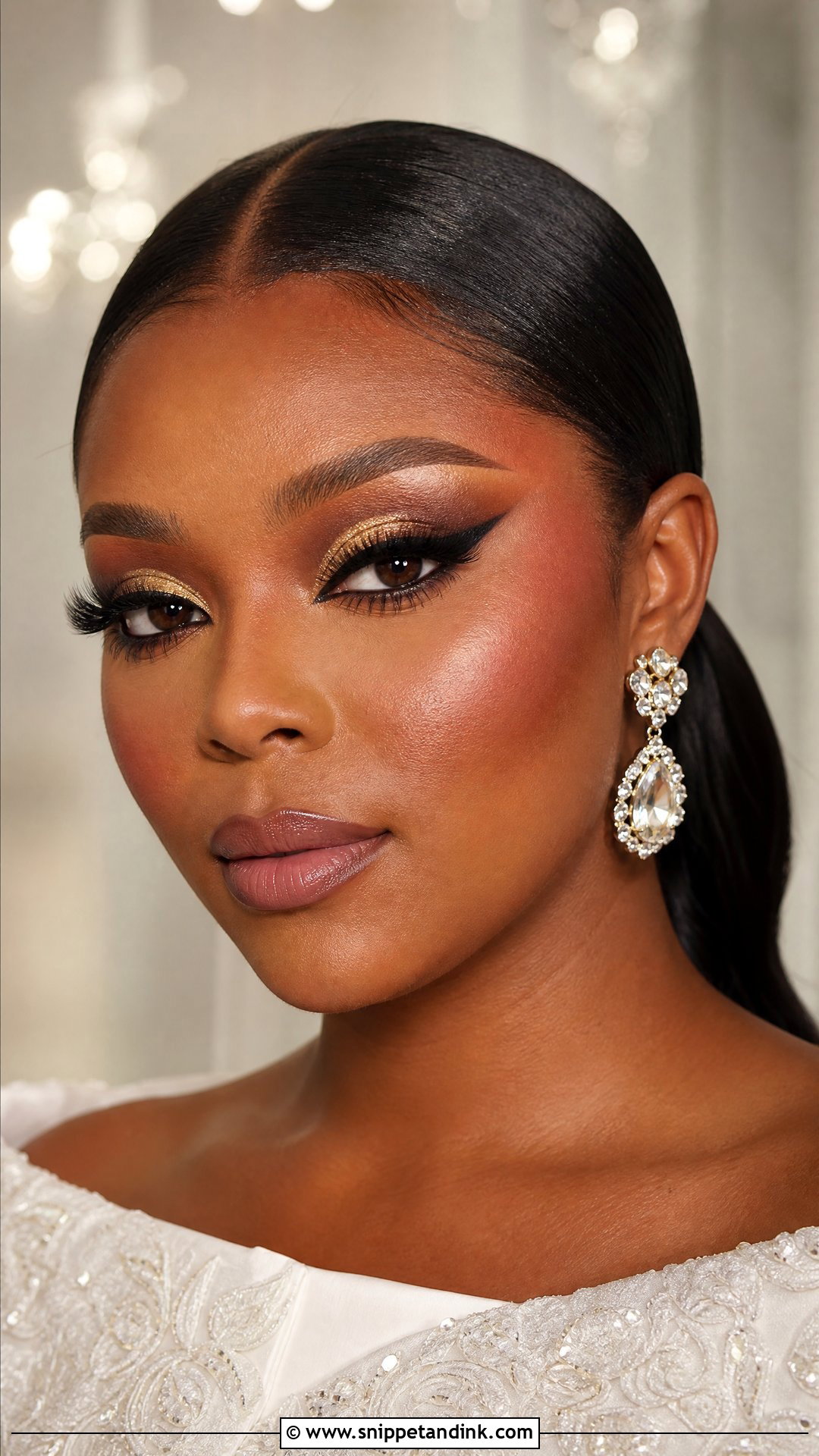 Cut Crease Bridal Makeup For Dark Skin - Snippet and Ink - 25 Black Bridal Makeup Dark Skin Ideas