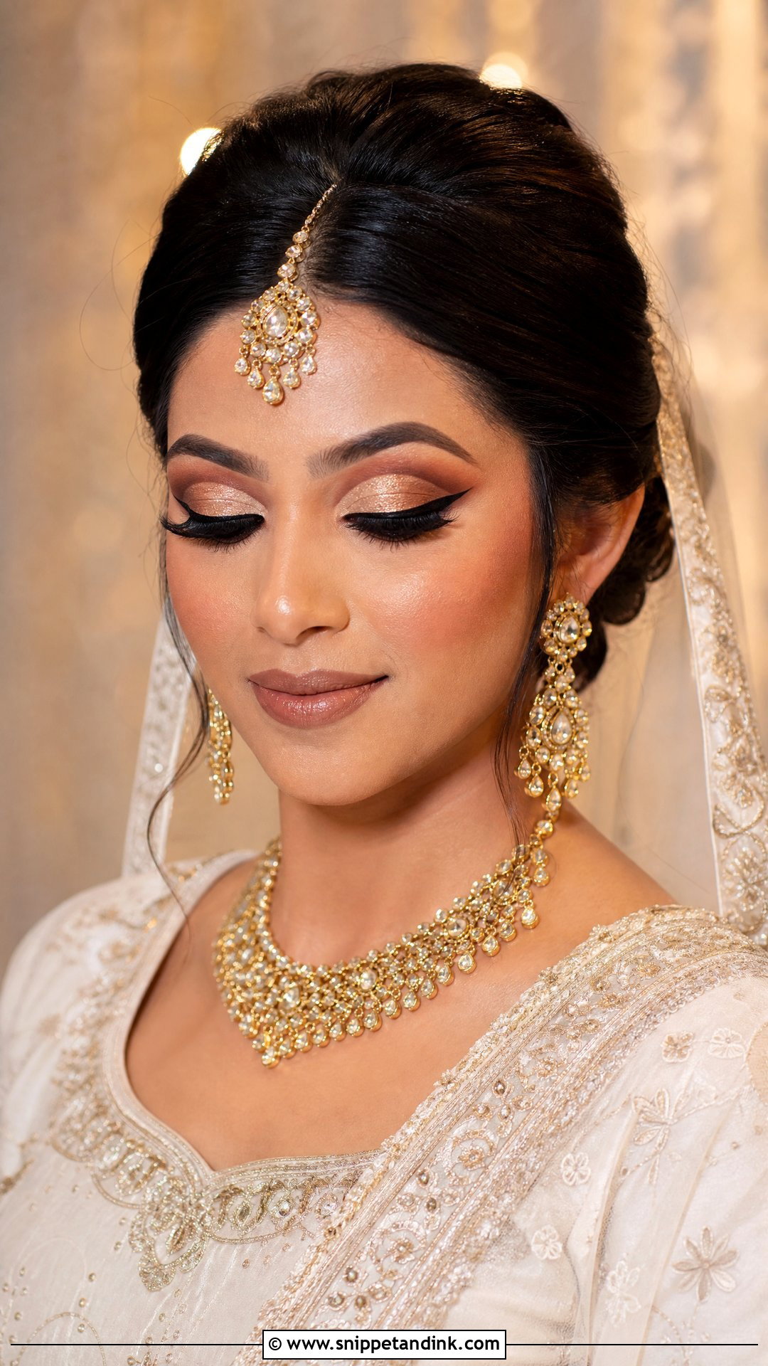 Cut Crease Bridal Makeup On Brown Skin - Snippet and Ink - 20 Bridal Makeup on Brown Skin Ideas