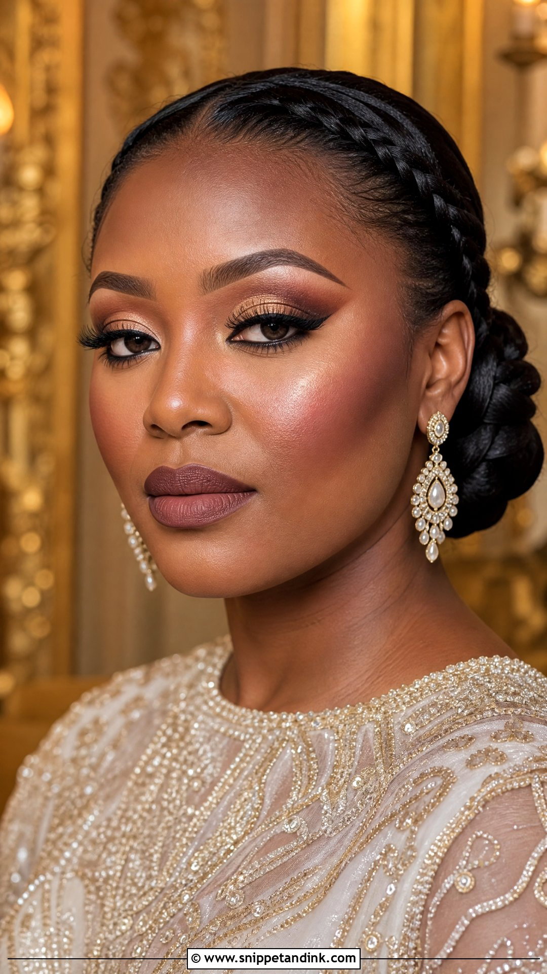 Cut Crease Bridal Makeup for Black Women - Snippet and Ink - 20 Bridal Makeup for Black Women