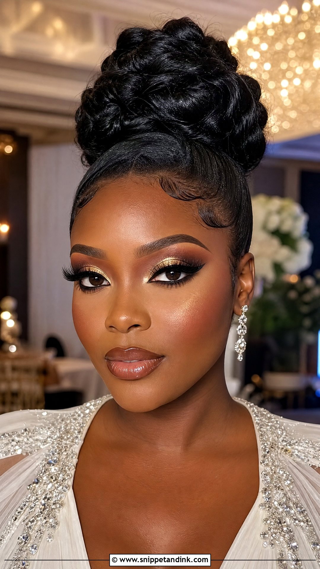 Cut Crease Wedding Makeup For Black Women - Snippet and Ink - 20 Black Woman Wedding Makeup Ideas