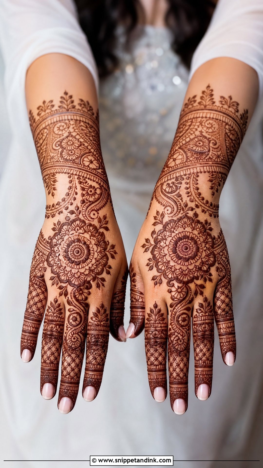 Cut Work Full Back Hand Mehndi Design - Snippet and Ink - 30 Cut Work Mehndi Design Ideas